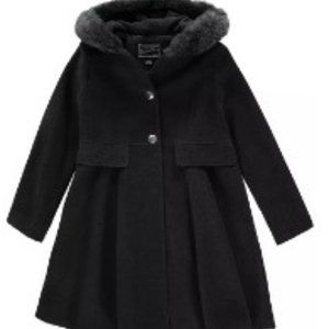 NWT S Rothschild Big Girls Faux Fur Hooded Coat